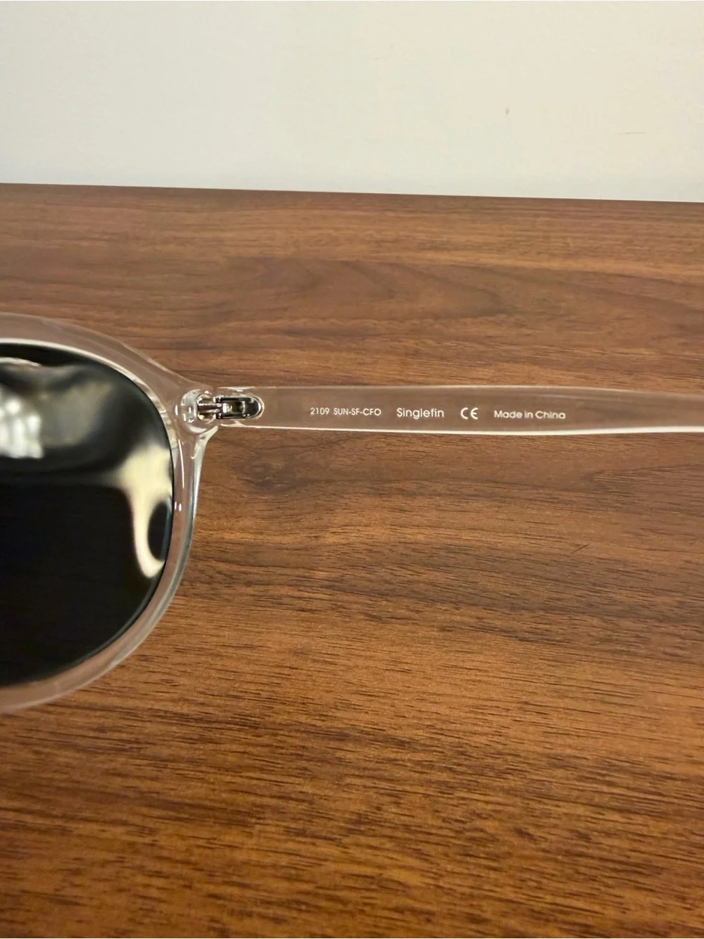 Sunski Clear Round Frame Sunglasses with Black Lenses